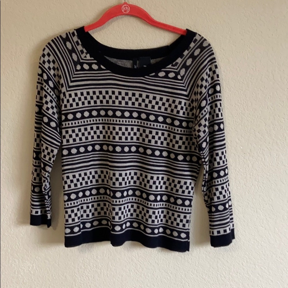 Geometric Matching Skirt and Sweater Top